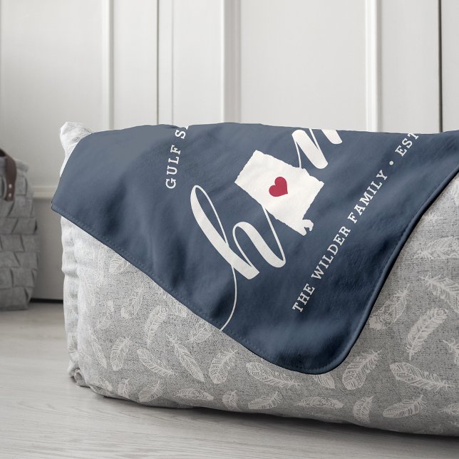 Alabama Home State Personalised Sherpa Blanket (Creator Uploaded)