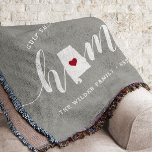 Alabama Home State Personalised Throw Blanket