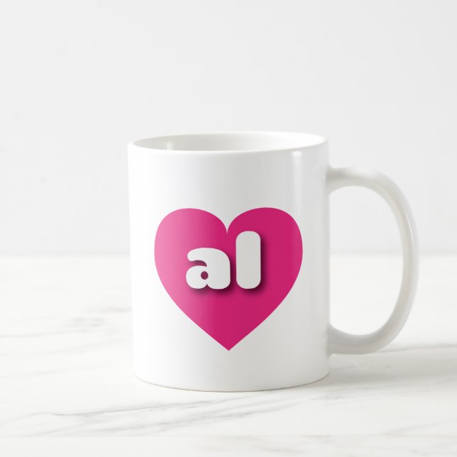 Alabama hot pink heart - I love al Coffee Mug (Right)