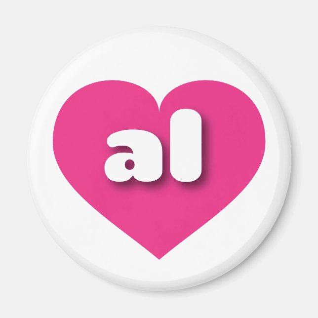 Alabama hot pink heart - I love al Magnet (Front)