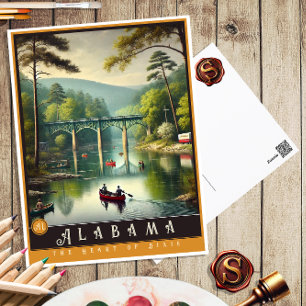 Alabama   Hyper-Realistic State Postcard