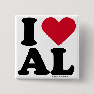 ALABAMA - I LOVE AL - I LOVE ALABAMA 15 CM SQUARE BADGE