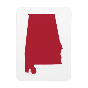 Alabama in Red Magnet