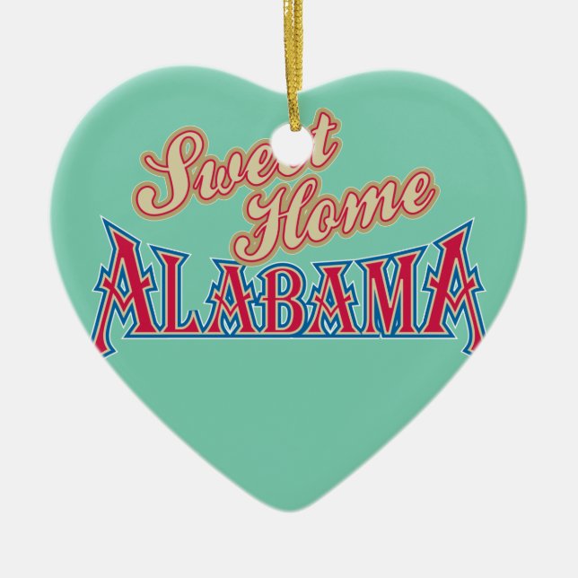 Alabama is Home Ceramic Tree Decoration (Front)
