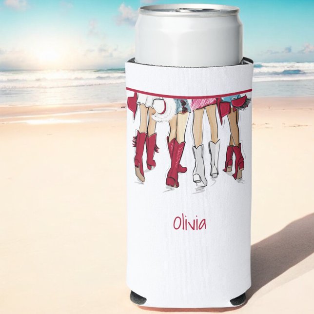 Alabama Ladies Fashion Cowboy Boots Hats Custom Seltzer Can Cooler (Creator Uploaded)