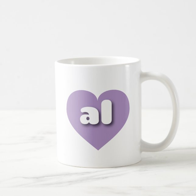 Alabama lavender heart - I love al Coffee Mug (Right)