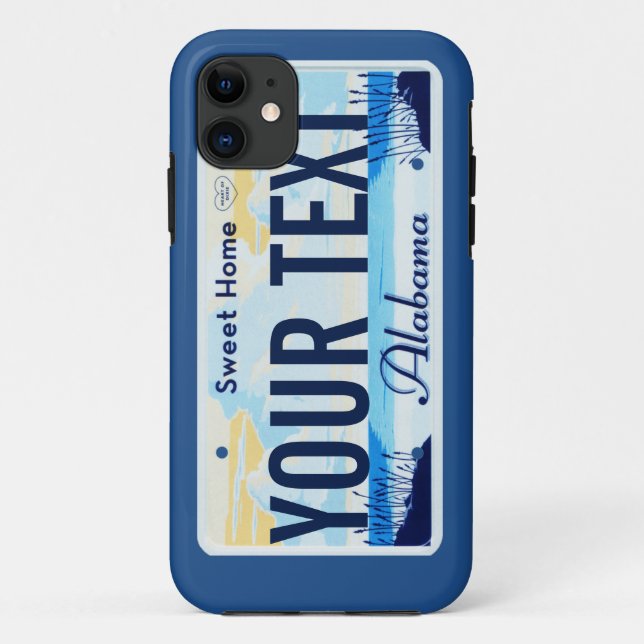 Alabama License Plate cell phone case (Back)
