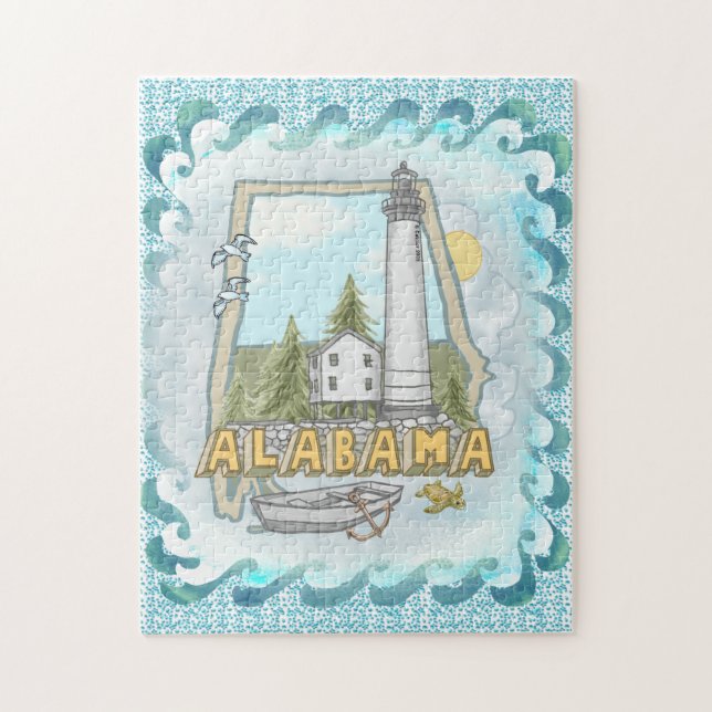 Alabama Lighthouse Jigsaw Puzzle (Vertical)