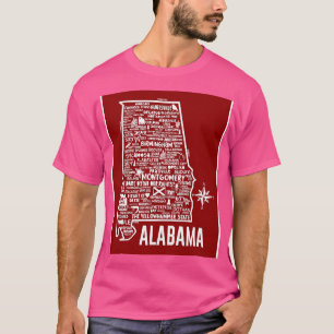 Alabama Map TShirt 3