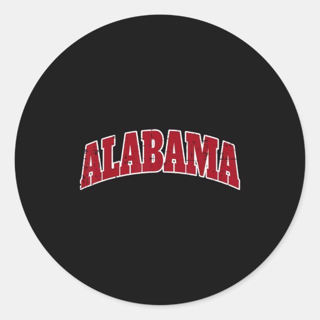 Alabama Men Women Kids Boys Girls Youth Teen  Classic Round Sticker (Front)