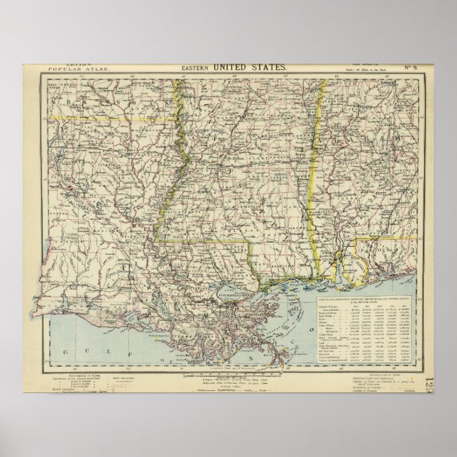Alabama, Mississippi, Louisiana, Arkansas Poster (Front)