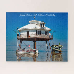 Alabama Mobile Bay Happy Christmas Son Jigsaw Puzzle