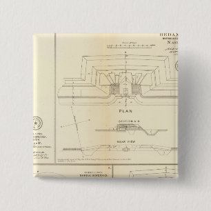 Alabama Mobile defences 15 Cm Square Badge