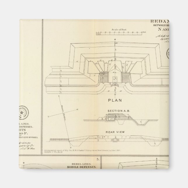 Alabama Mobile defences Magnet (Front)
