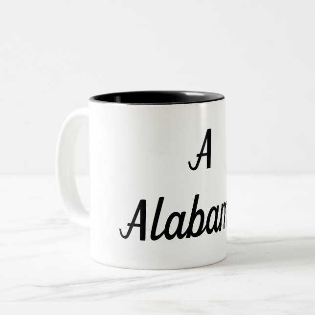 Alabama Monogram Two-Tone Coffee Mug (Front Left)