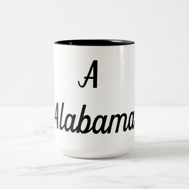 Alabama Monogram Two-Tone Coffee Mug (Center)