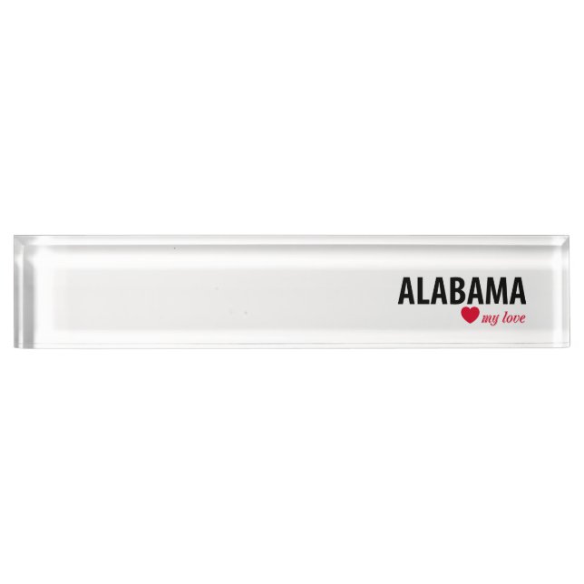 Alabama my love nameplate (Front)