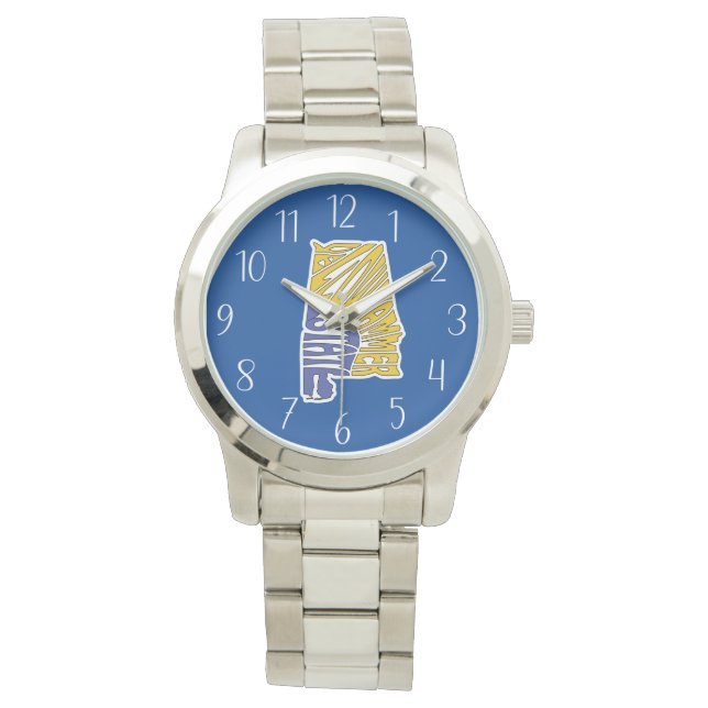 Alabama Nickname Word Art Watch (Front)