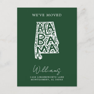 ALABAMA   Our Address Change Postcard