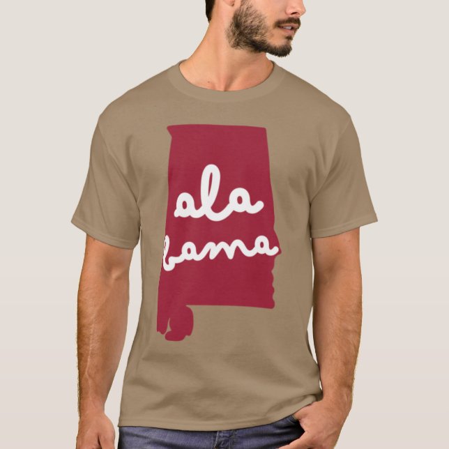 Alabama Outline Script T-Shirt (Front)