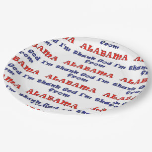 Alabama Paper Plate