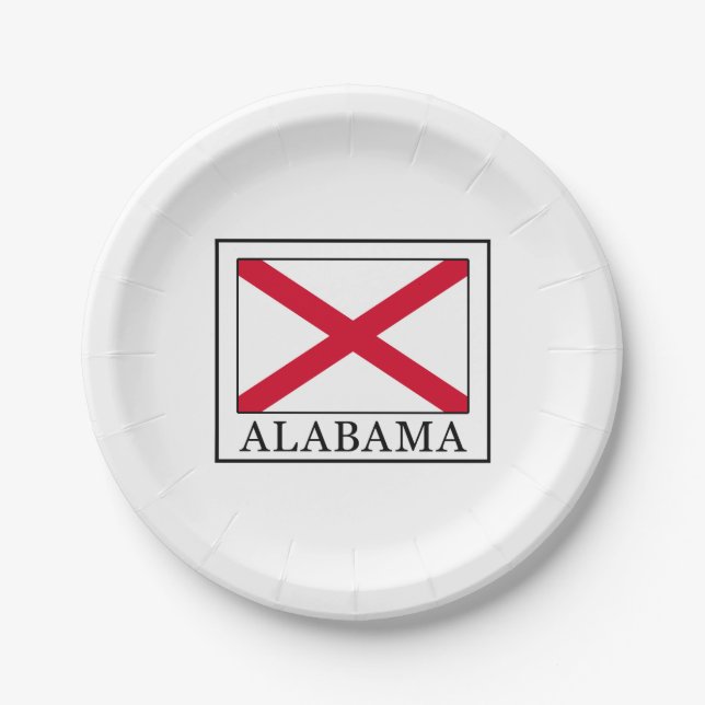 Alabama Paper Plate (Front)