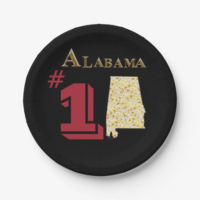 ALABAMA    PAPER PLATE (Front)
