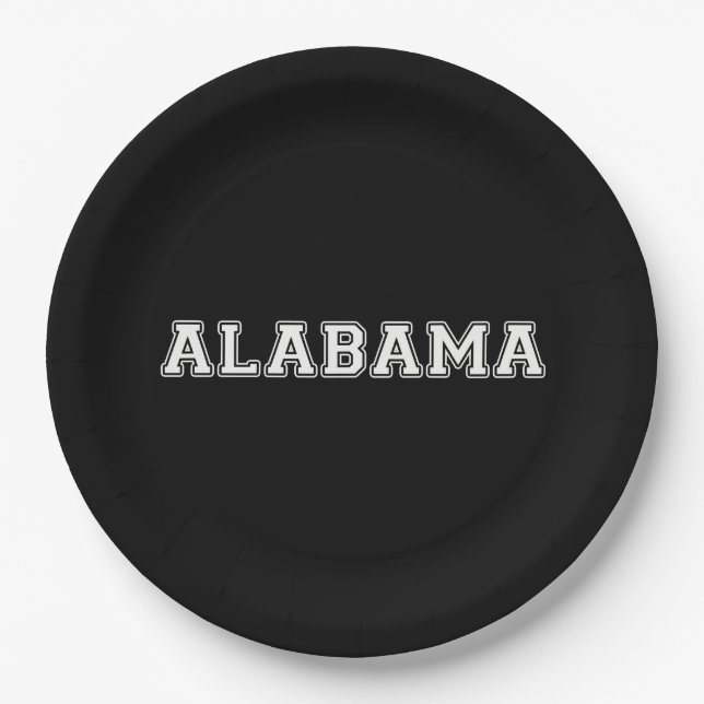 Alabama Paper Plate (Front)