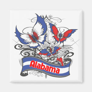 Alabama Patriotism Butterfly Magnet