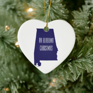 Alabama Personalised State Christmas Ornament