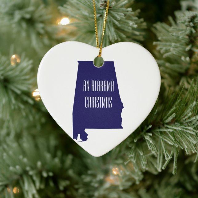 Alabama Personalised State Christmas Ornament (Tree)