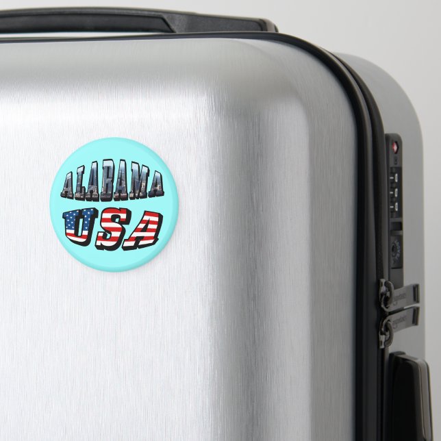 Alabama Picture and USA Flag Font Magnet (In Situ (Luggage))