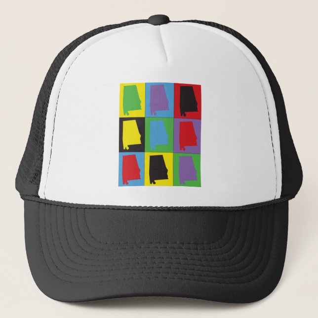 Alabama Pop Art Trucker Hat (Front)