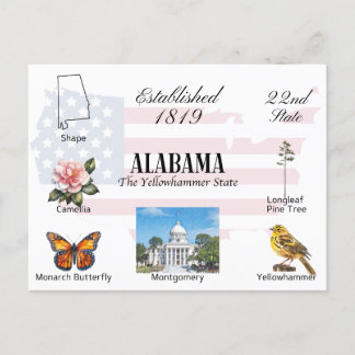 Alabama Postcard | state themes and landmarks