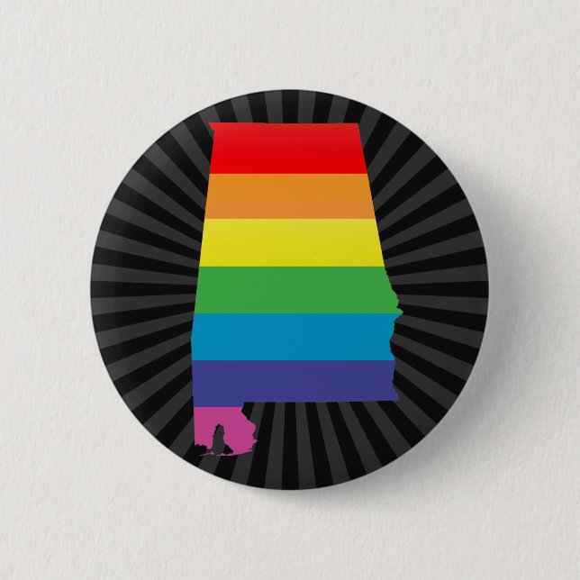 alabama pride. 6 cm round badge (Front)