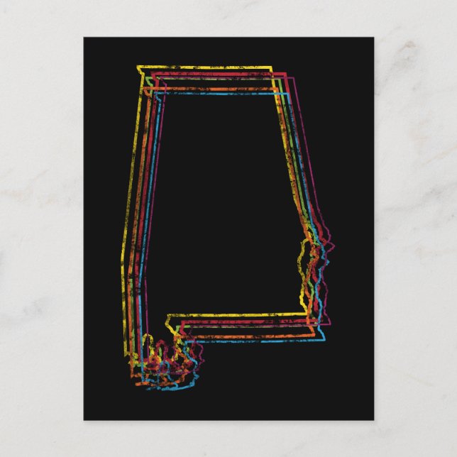 alabama pride blur postcard (Front)