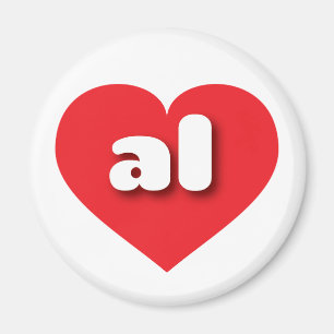 Alabama red heart - I love al Magnet