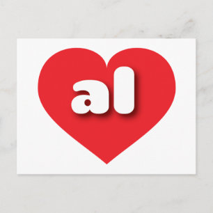 Alabama red heart - I love al Postcard