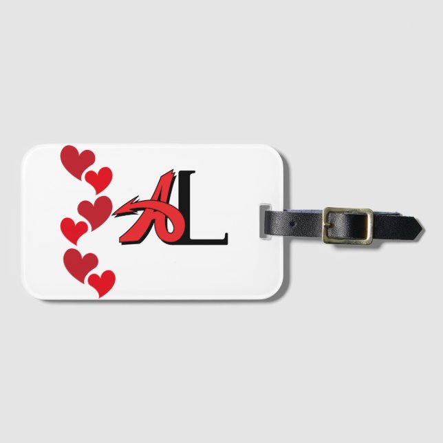 ALABAMA RED HEART OF DIXIE LUGGAGE TAG (Front Horizontal)