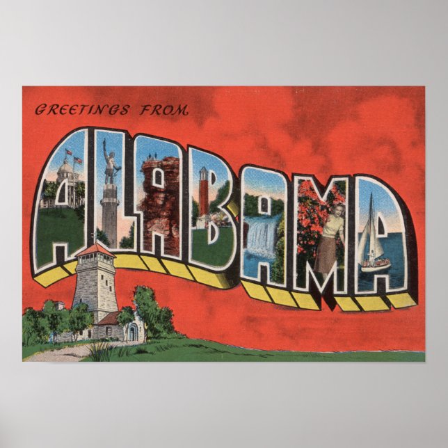 Alabama (Red)Large Letter ScenesAlabama Poster (Front)