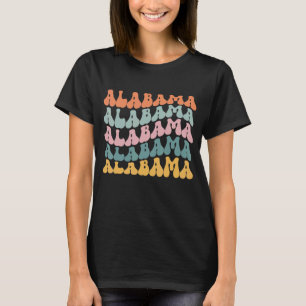 Alabama Retro Groovy America US State Vintage 70s T-Shirt