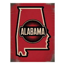 Alabama Retro Vintage Red Style