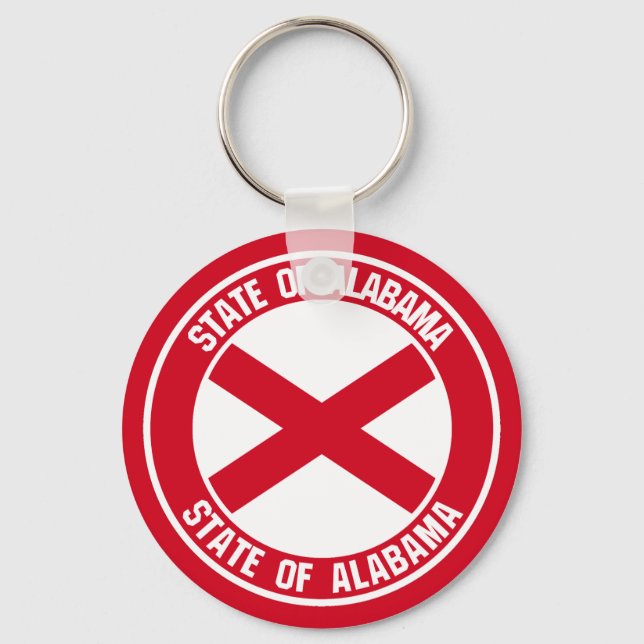 Alabama Round Emblem Key Ring (Front)