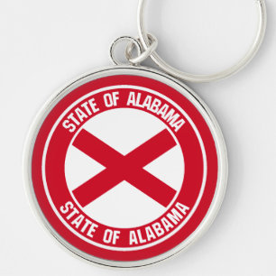 Alabama Round Emblem Key Ring