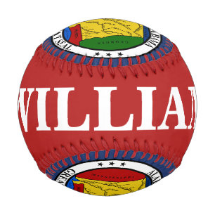 Alabama Seal with Customisable Name and Year Baseball