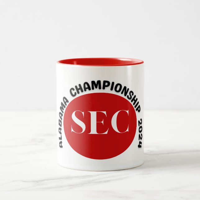 Alabama Sec Championship Football 2024 Two-Tone Coffee Mug (Center)