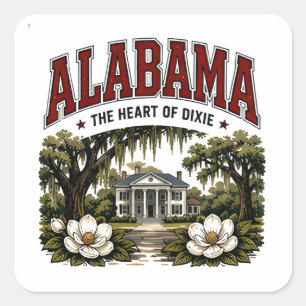 Alabama Southern Heritage Escape Square Sticker