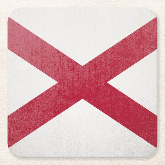 Alabama Square Paper Coaster (Front)