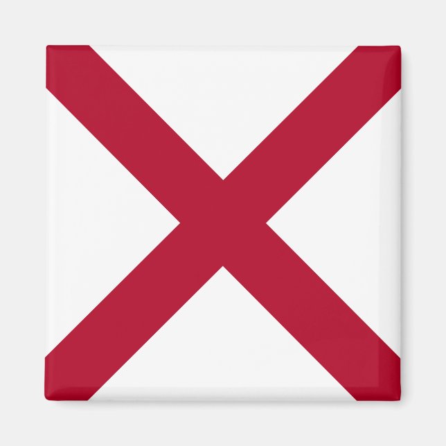 Alabama: St Andrew Crimson Cross Flag Magnet (Front)
