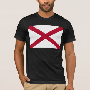 Alabama: St Andrew Crimson Cross Flag T-Shirt